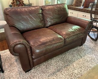leather love seat