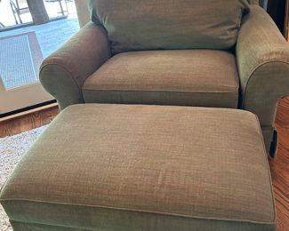 Oversized chair and ottoman