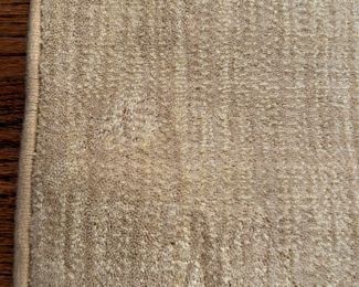 Close up : Nice 9x 12 area rug, light gold color