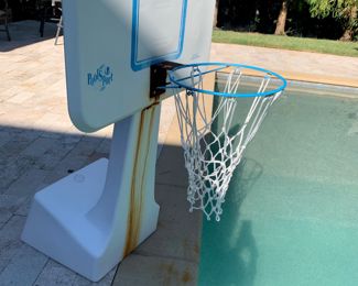 Pool basketball hoop