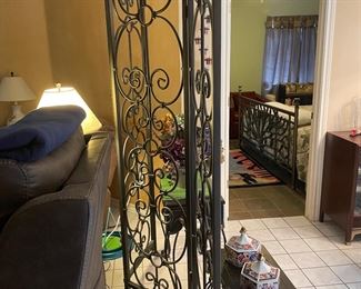 Wrought iron room divider