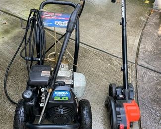 Pressure Washer with Honda Motor - Easily Starts, Electric Black and Decker Edger