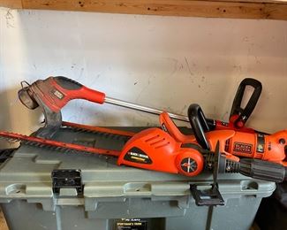 Batter operated Hedger and Weed Eater, Electric Hedger