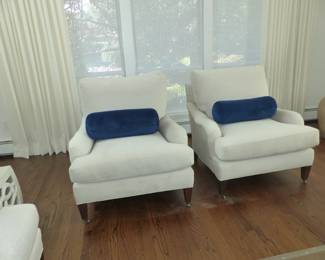 Pair of Lee Industries custom accent chairs