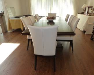 Stunning dining table with 8 chairs from Classic Galleries