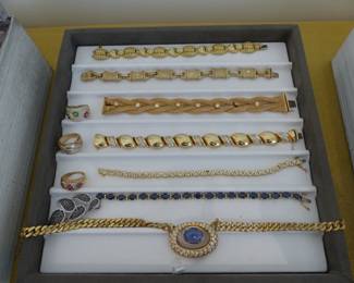 Fine jewelry including 14K, 18K, sterling silver, designed pieces including David Yurman & Tiffany, assorted watches and more 