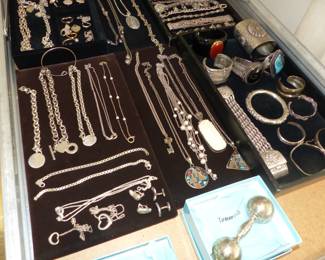 Fine jewelry including 14K, 18K, sterling silver, designed pieces including David Yurman & Tiffany, assorted watches and more 