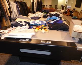 Billiard table, clothing