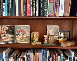 Billy Whiskers books, vintage Porky Pig bank.