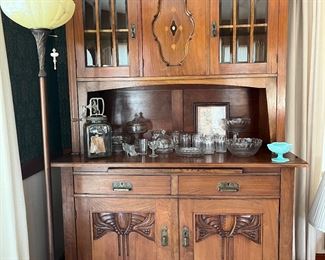 Art Noveau sideboard and hutch