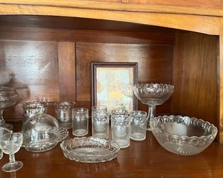 Vintage pressed glass