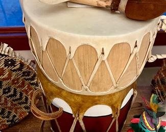 Cochiti drums.  Large one made by Arthur Herrera who has demonstrated at the Smithsonian.