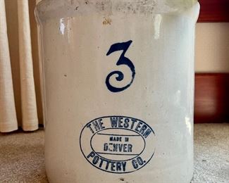 The Western Pottery Co 3 gallon crock