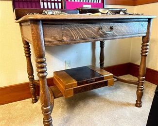 Antique library table