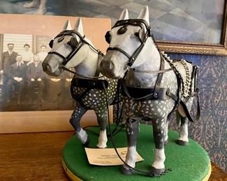 John Lohrentz wood carving - team of horses