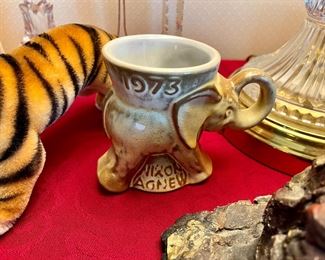 Frankoma elephant.  Nixon Agnew 1973