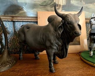 Brahma bull ceramic