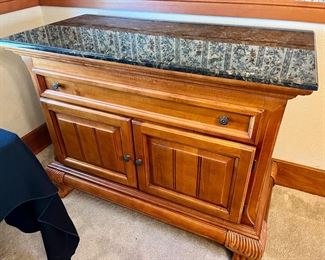 Hardwood sideboard with extending shelves