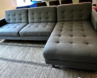 Grey upholstery sectional