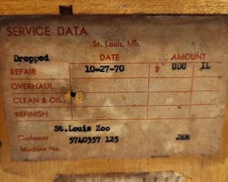 vintage custom painted National Cash Register, with key, works perfectly