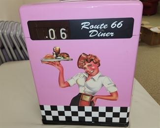 vintage custom painted National Cash Register, with key, works perfectly