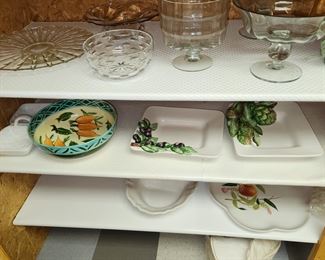 serving platters and dishes