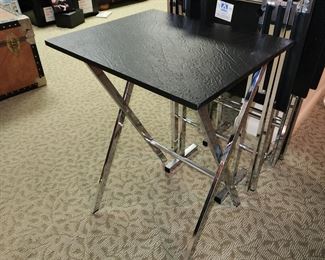 mid century modern TV trays, 2 sets of 2, by Artex