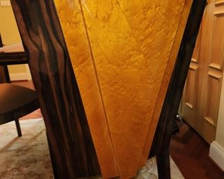  20th century, lacquered table w 4 chairs, by Enrique Garcel, Back of chair shown