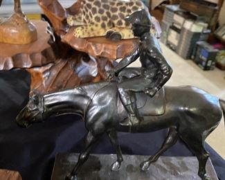 Metal Statue, Man on Horse