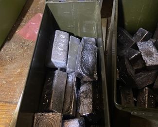 LEAD - Two ammo boxes full of lead
