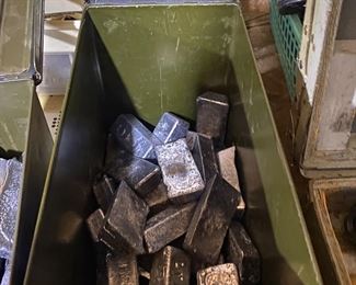 Ammo box full of lead