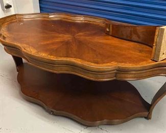 Fixer Upper Rolling Wooden Coffee Table