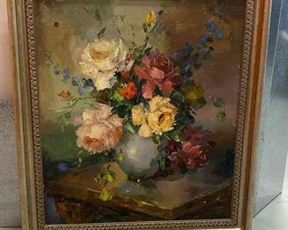 Floral Arraignment Acrylic Painting On Canvas