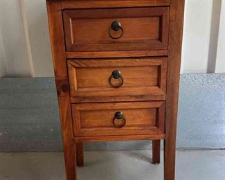 Solid Wood 3drawer End Table