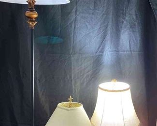 Standing Lamp And 3 Tabletop Lamps