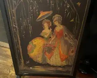 vntg fireplace screen