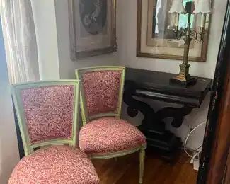 Pr Louis XVI style chairs, from Bullock's Wilshire