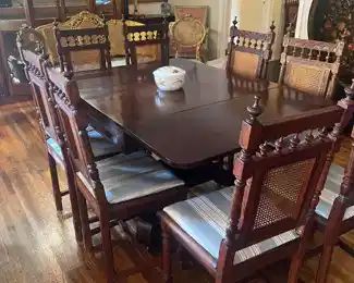 Set of 10 French dining chairs; excellent condition