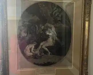Rubens/ Lithograph H. Simon Thomassin c.1713