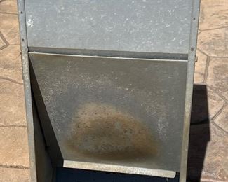 Holds 40 pound bag of dog food. From Costco.