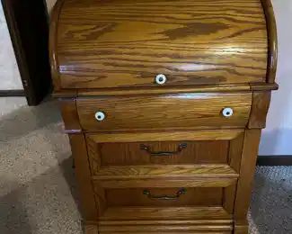 Roll Top Oak Desk