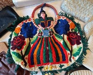 Handmade Embroidered Floral Yarn Lady Purse