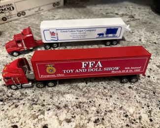 Fremont, Ohio FFA Toy & Doll Show Cast Collectable Tractor Trailers