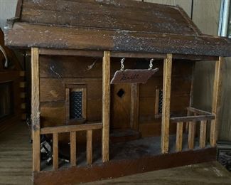 Hand made wood cabin, made by prisoner at Brushy Mountain prison 