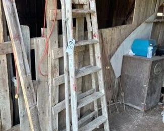  6-foot Werner wooden step ladder
