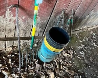 Various tools and buckets