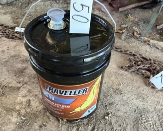 Approximately 2 1/2 gallons of hydraulic fluid