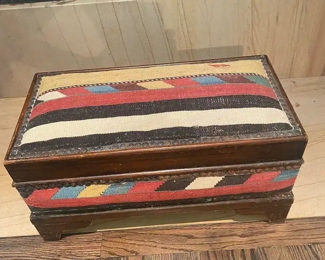 Antique Kilim  upholstered box