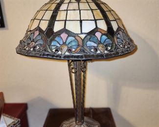 Vintage Stain Glass Table Lamp