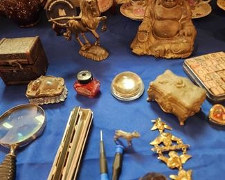 Brass Flying Horse - Ink - Antique Mini Boxes